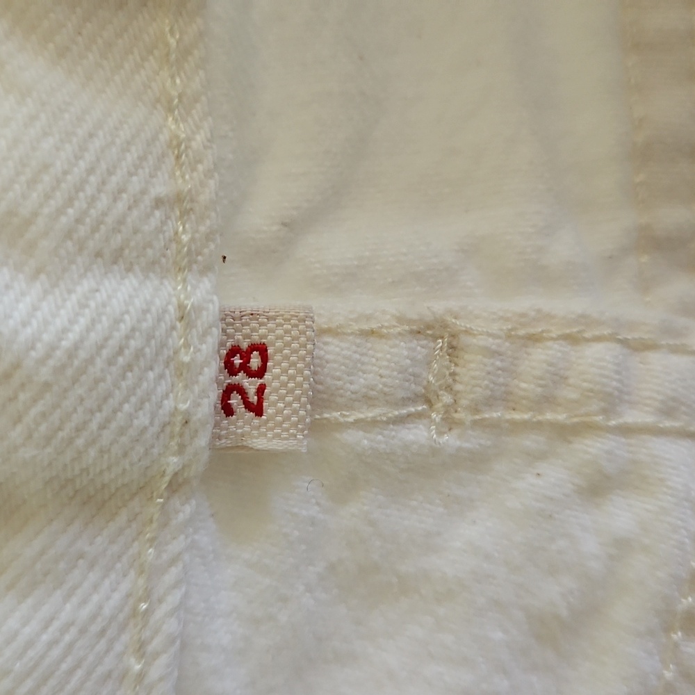 Levi's Low-rise‎ White Denim Shorts Fringe Beach Festival Boho Size 28 - Picture 11 of 13
